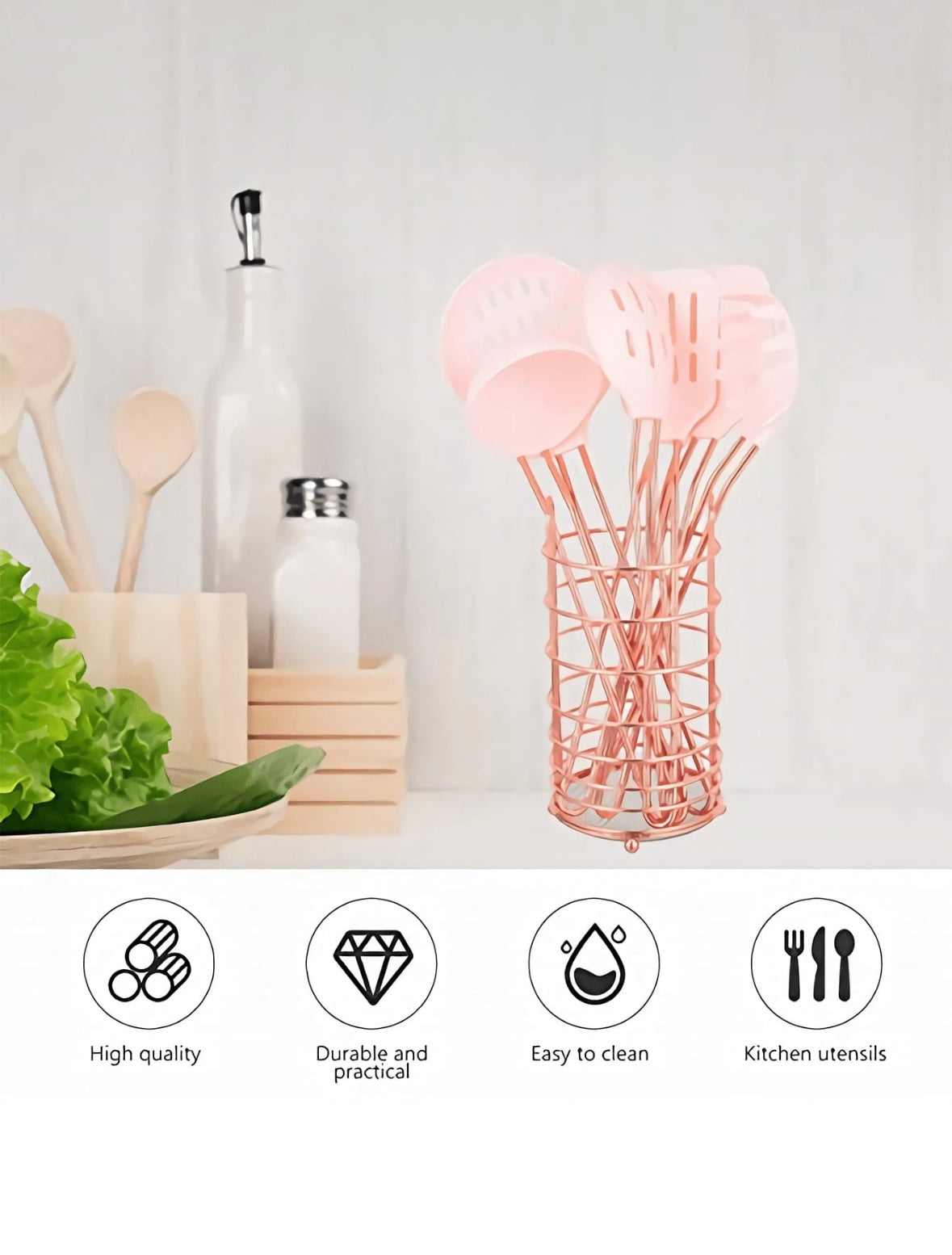 Gold / Rose-Gold Utensil Holder