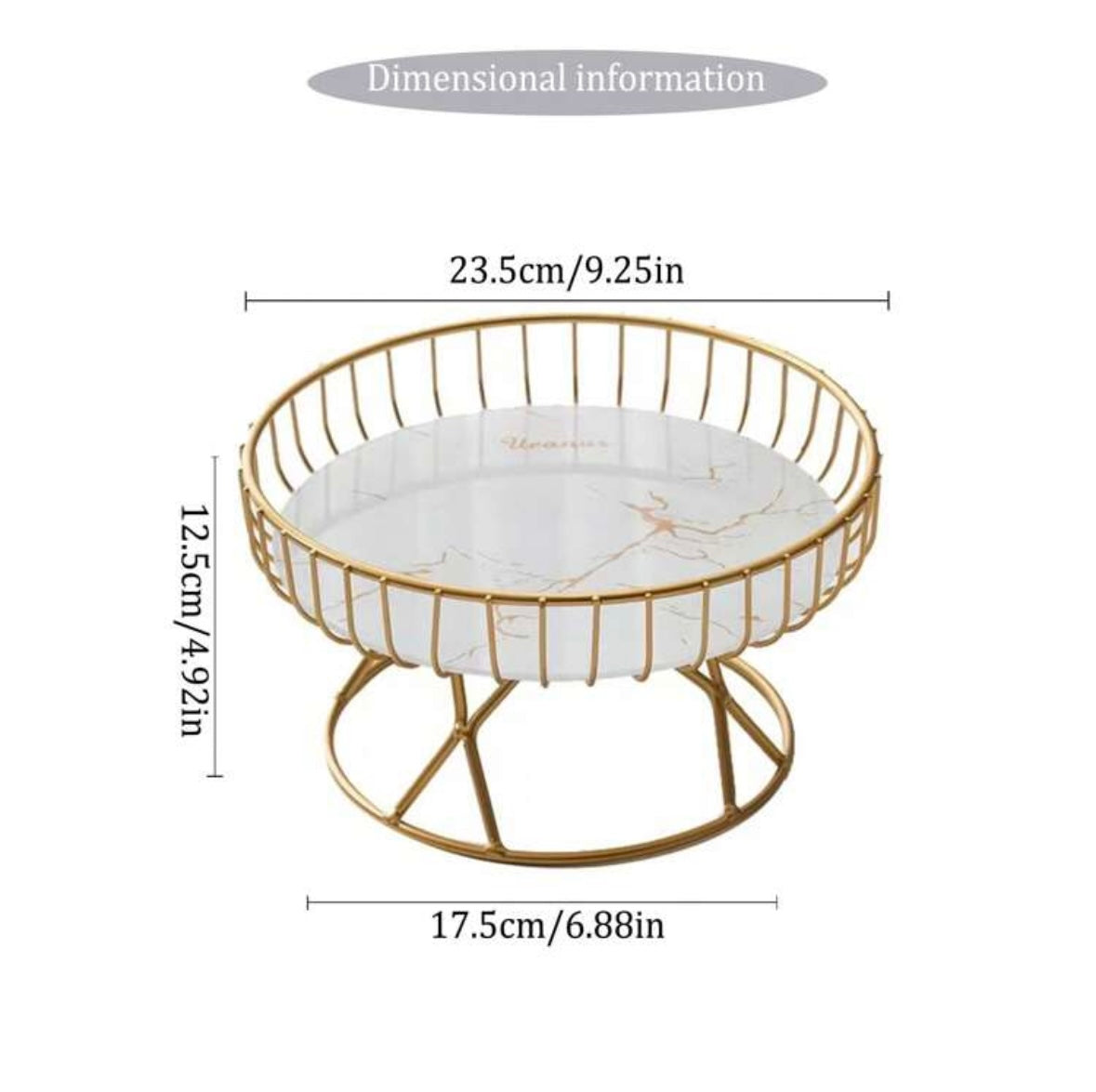 Gold Fruit Dish