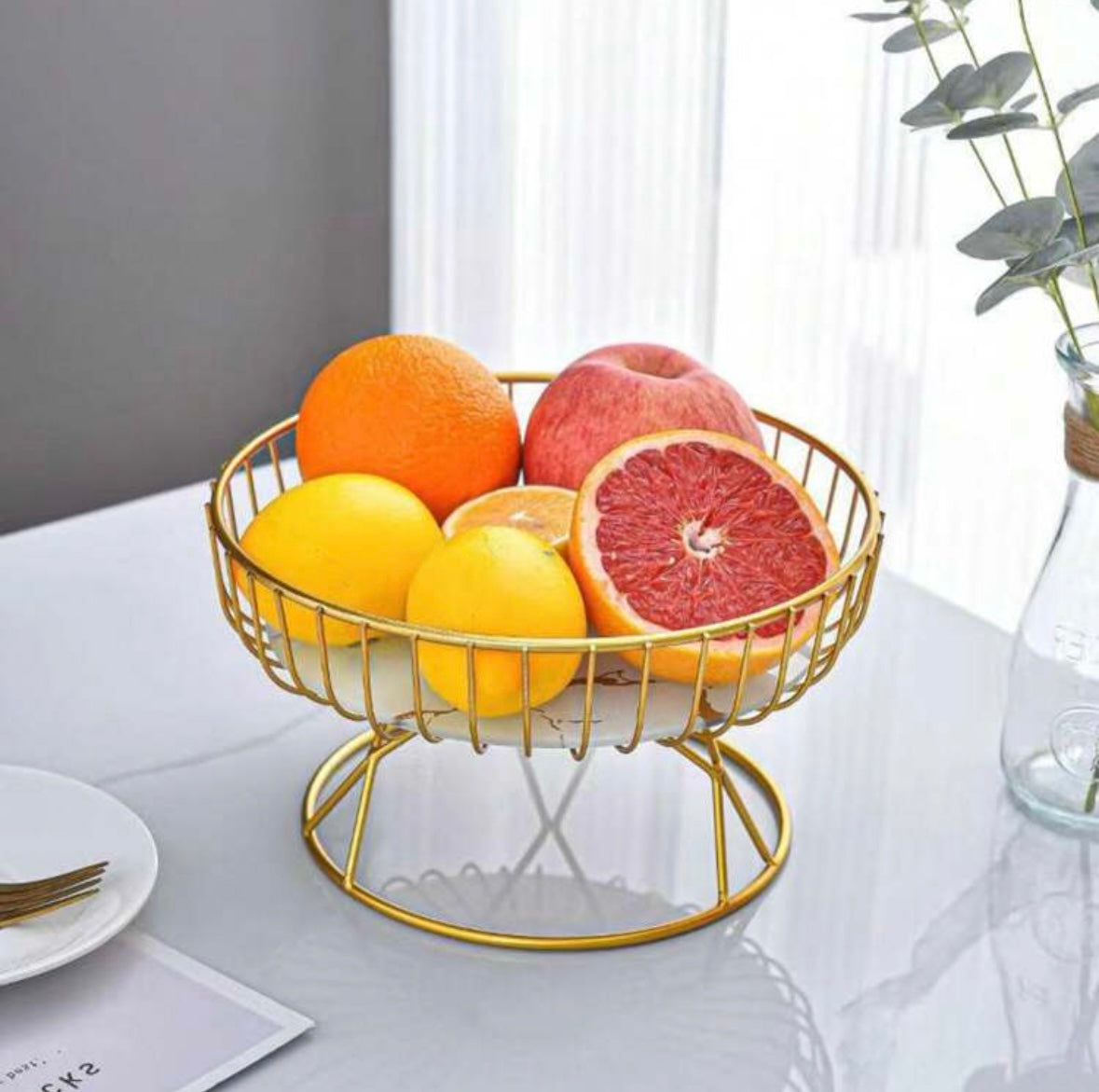 Gold Fruit Dish
