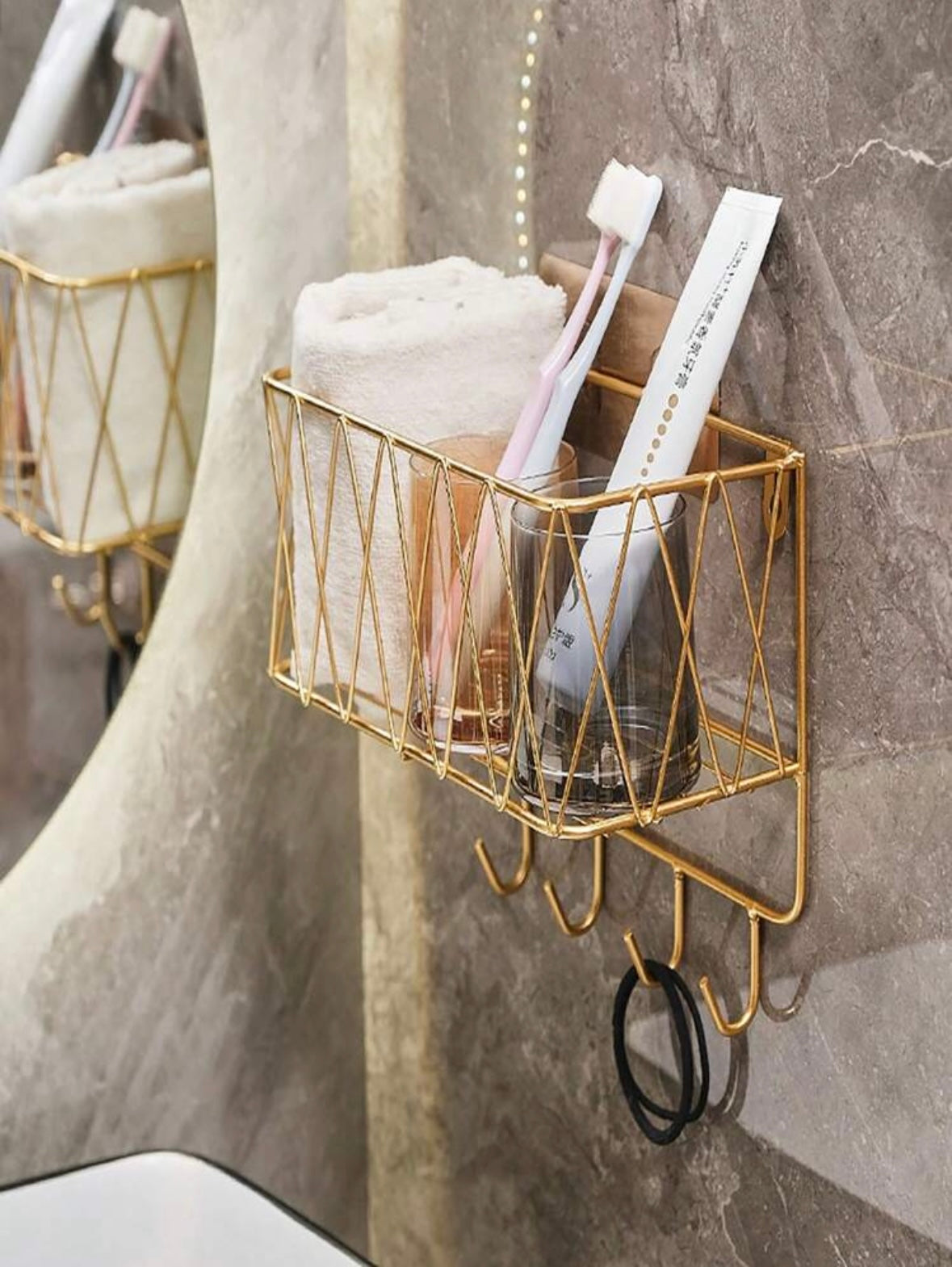 This Gold Iron Hanging Basket