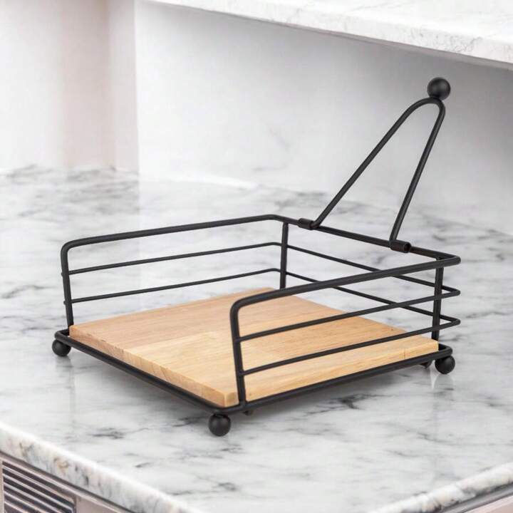 Black Serviette Holder