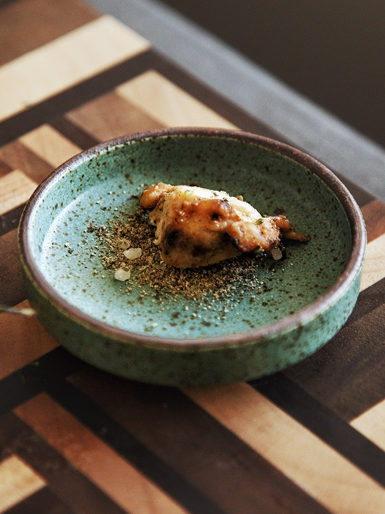 Round Ceramic / Pottery Dish used for Sauce and Seasoning