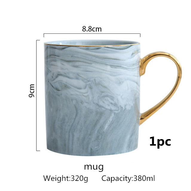 Gold Marble Ceramic Dishes