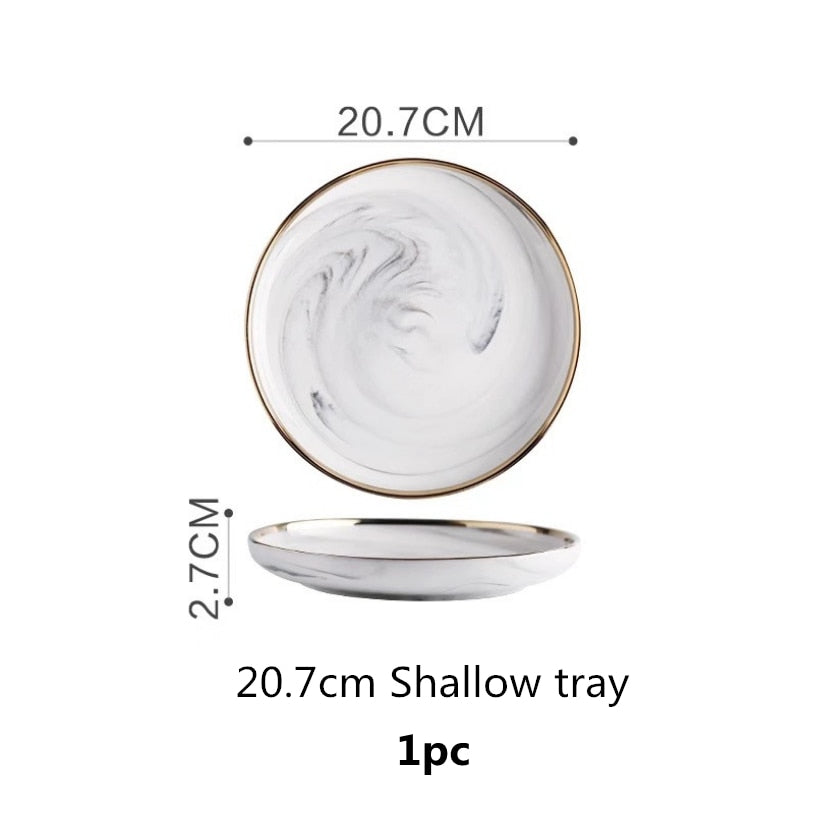 Gold Marble Ceramic Dishes