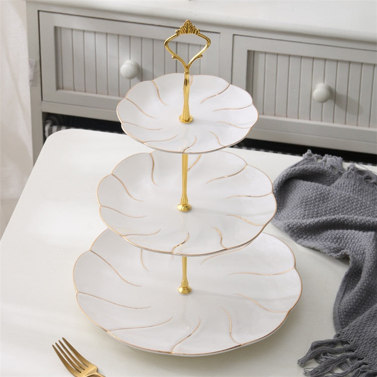 Europe Gold Inlay Porcelain Tableware