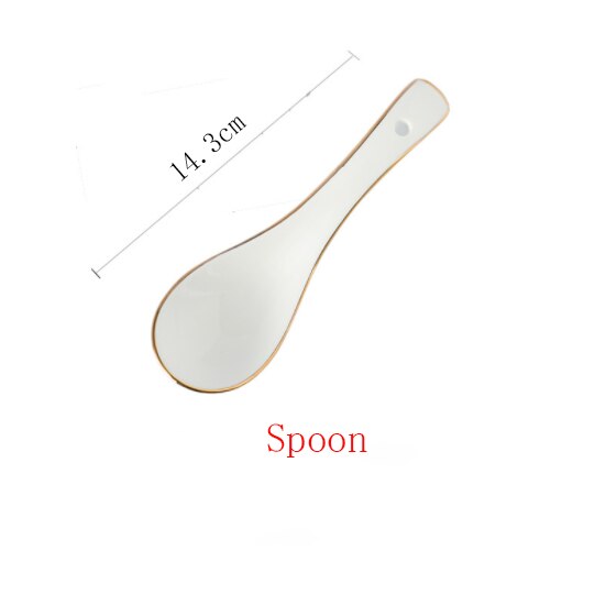 Ceramic Gold Plated Edge Tableware Set