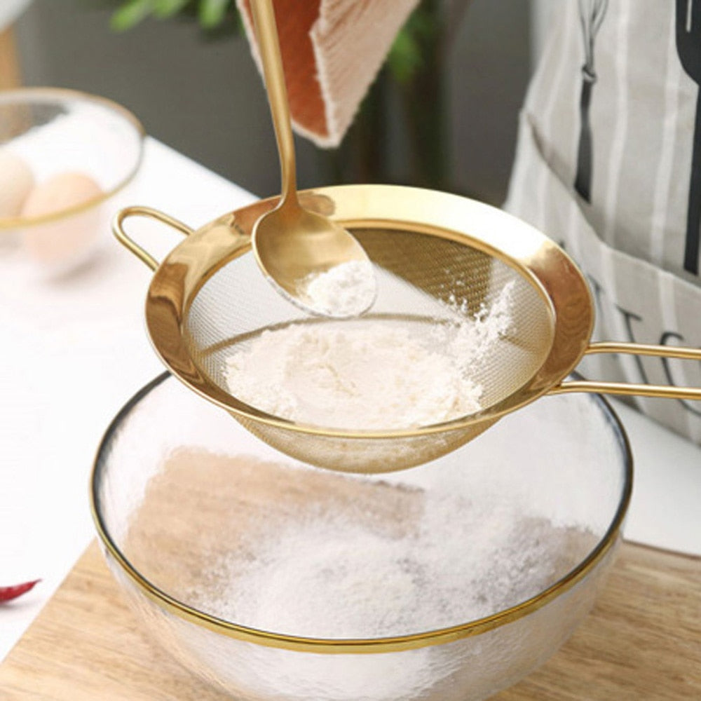 Stainless Steel Gold Mesh Colanders