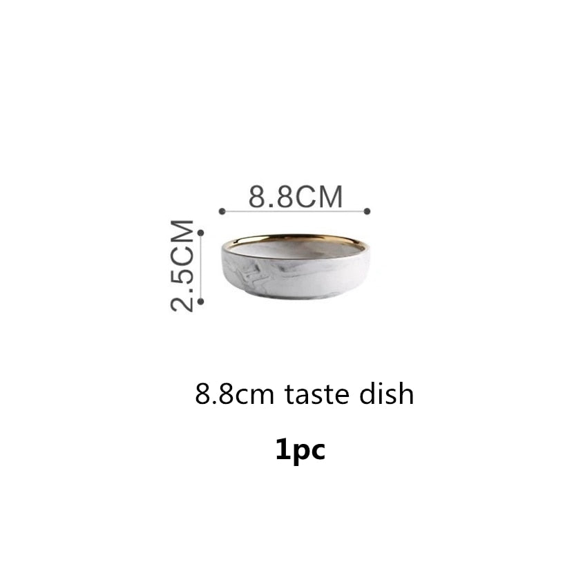 Gold Marble Ceramic Dishes