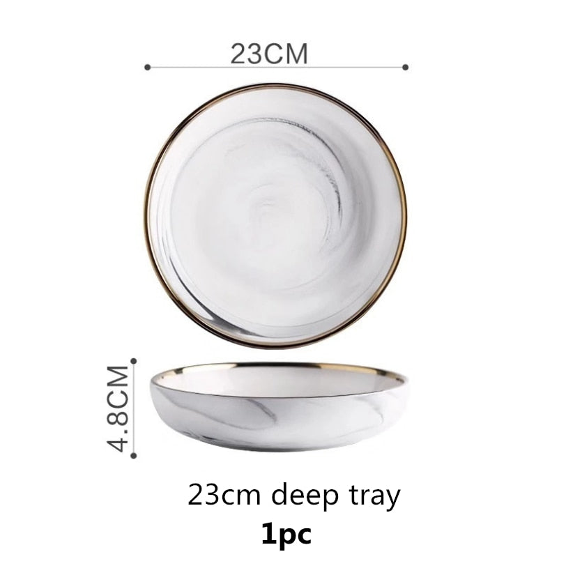 Gold Marble Ceramic Dishes