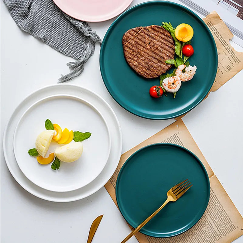 Round Matte Ceramic Tableware