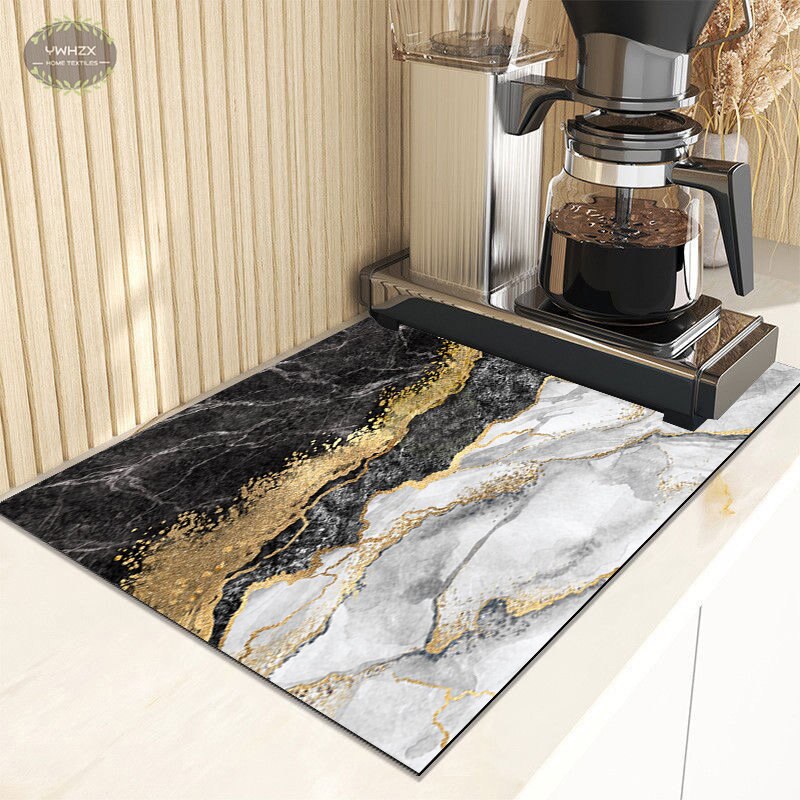Luxury Marble Gold Drainage Mat