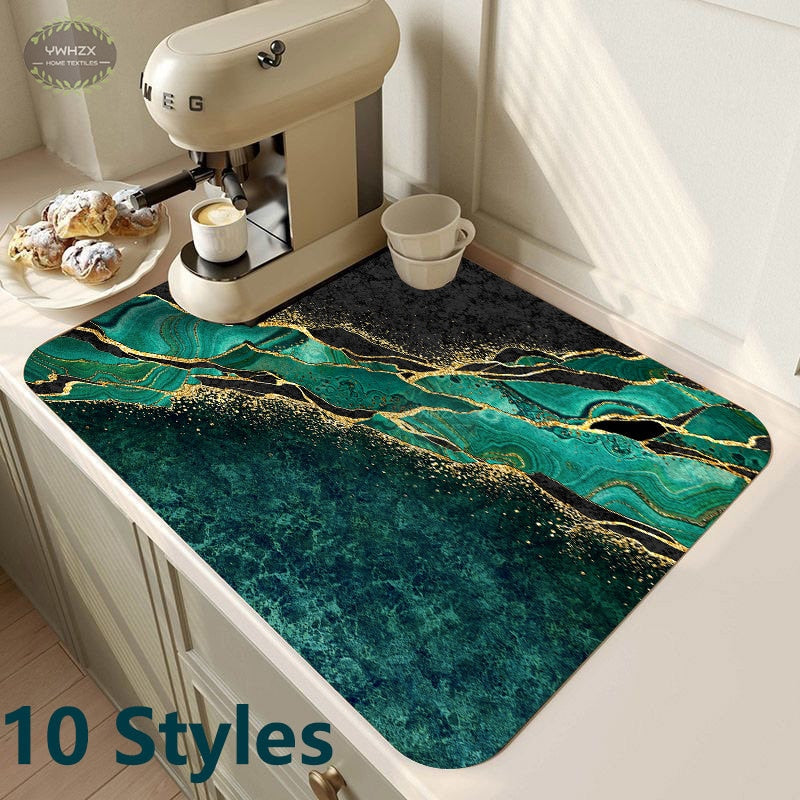 Luxury Marble Gold Drainage Mat