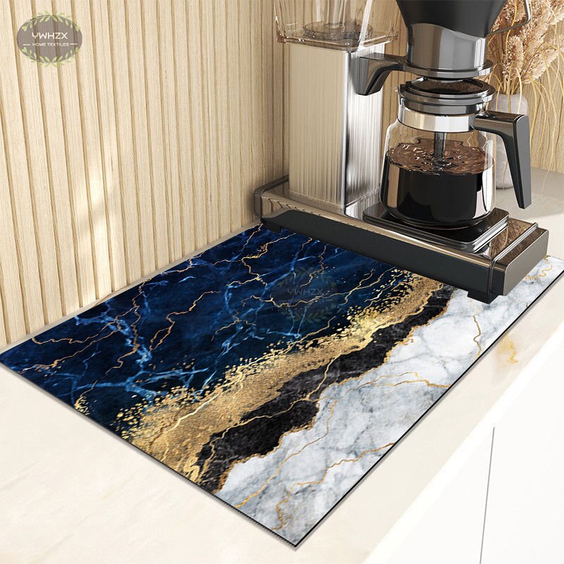 Luxury Marble Gold Drainage Mat