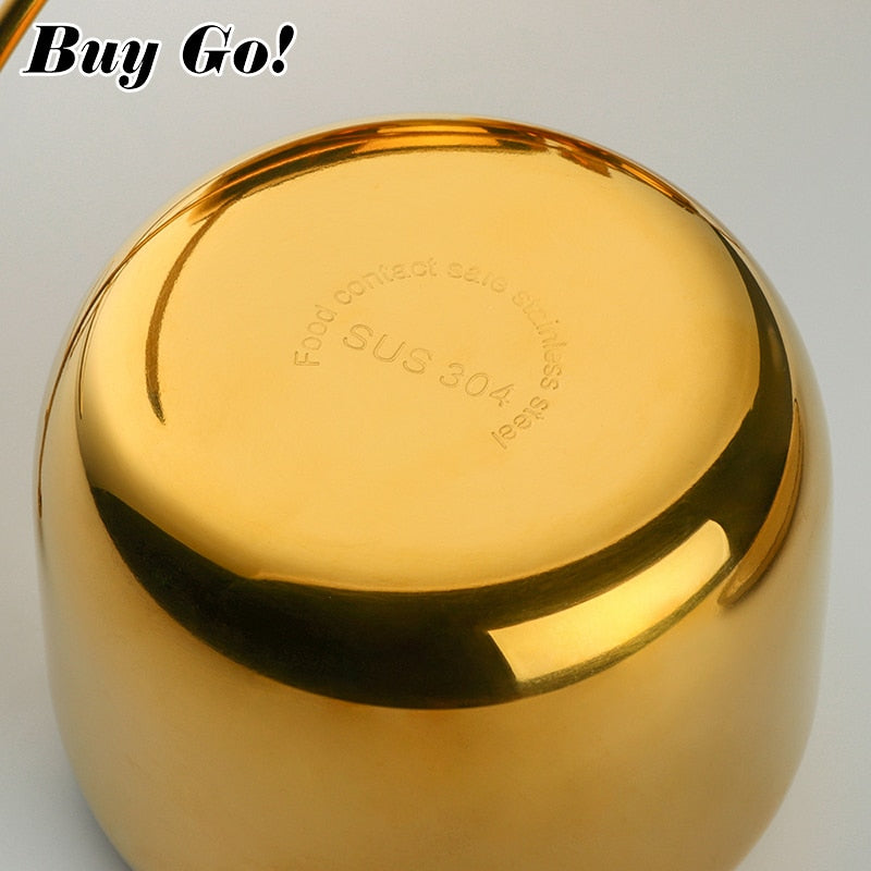 Gold Stainless Steel Seasoning, Spice, Salt and Sugar Condiment Pot Set