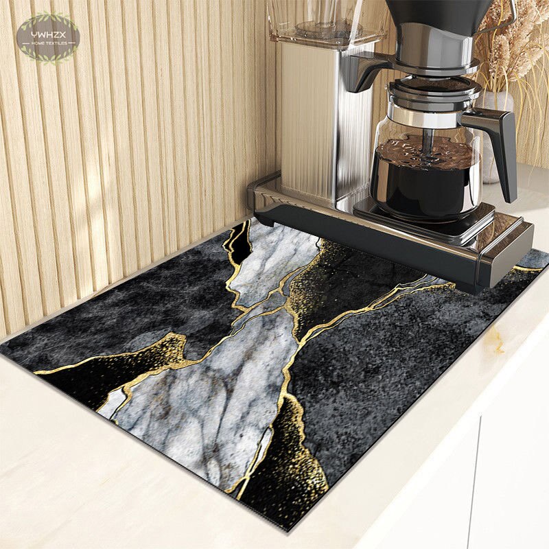 Luxury Marble Gold Drainage Mat