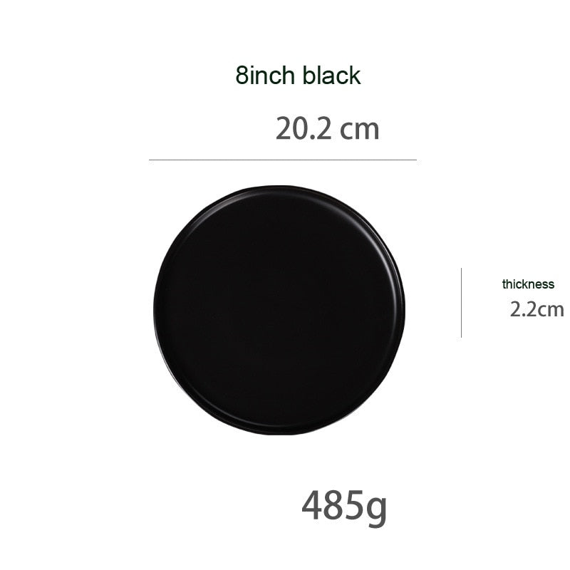 Round Matte Ceramic Tableware