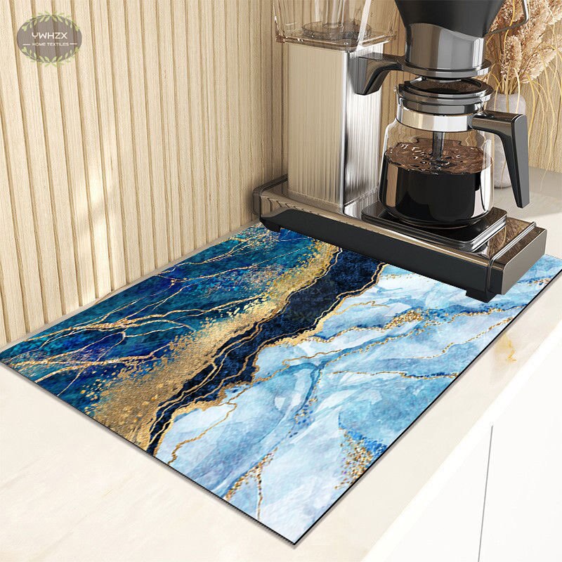 Luxury Marble Gold Drainage Mat