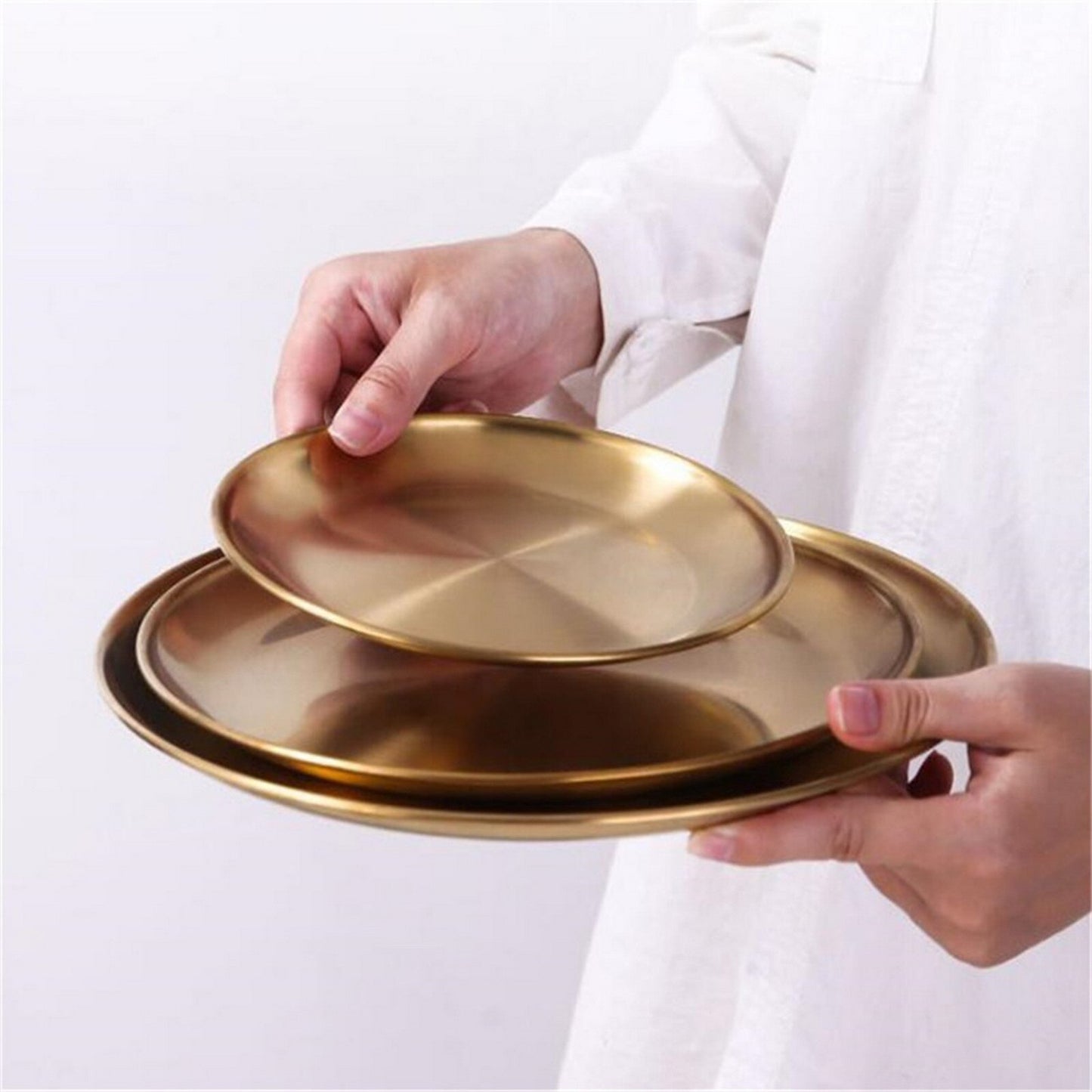 European Style Gold Dining Plate / Serving Dishes
