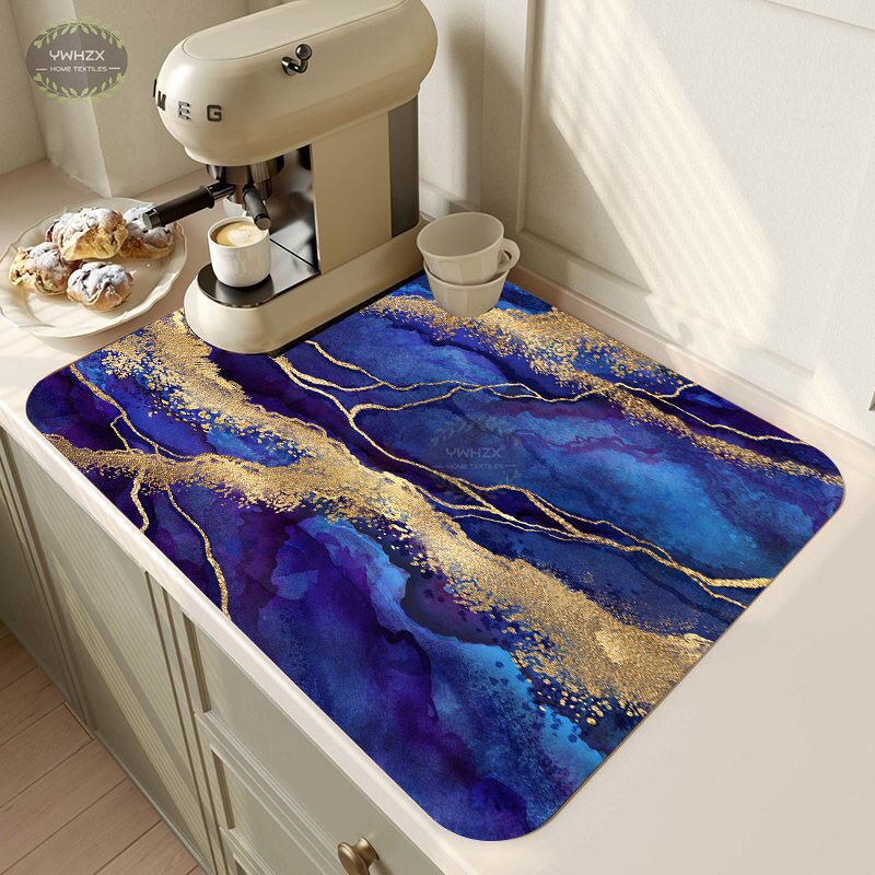 Luxury Marble Gold Drainage Mat