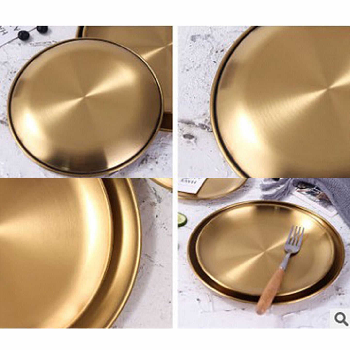 European Style Gold Dining Plate / Serving Dishes