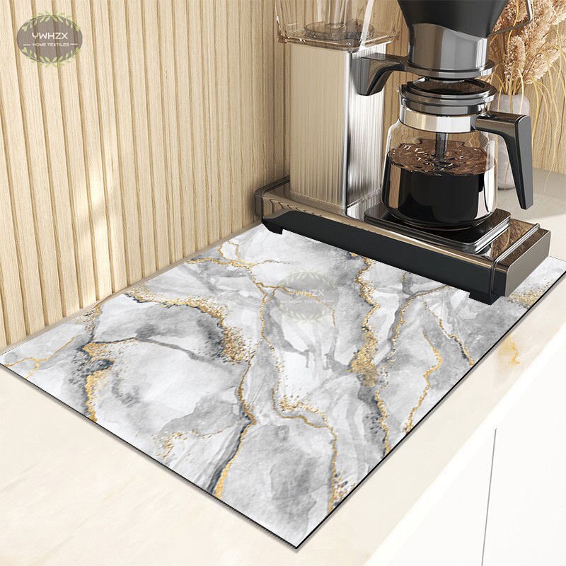 Luxury Marble Gold Drainage Mat