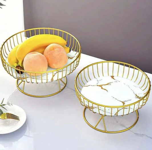 Gold Fruit Dish