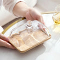 Glass Butter Dish with Wooden Base