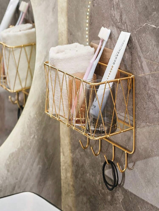 This Gold Iron Hanging Basket