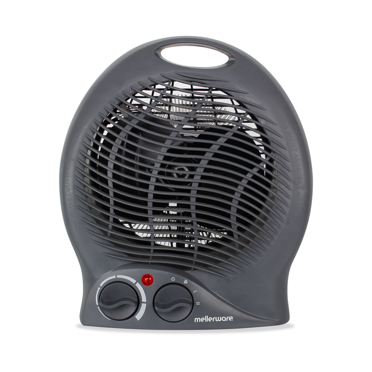 Mellerware Heater Floor Fan Plastic Graphite 2Heat Settings 2000W "Swiss"