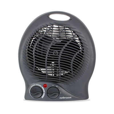 Mellerware Heater Floor Fan Plastic Graphite 2Heat Settings 2000W "Swiss"