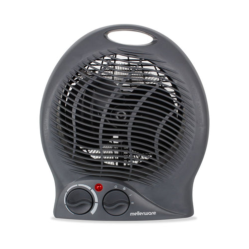 Mellerware Heater Floor Fan Plastic Graphite 2Heat Settings 2000W "Swiss"