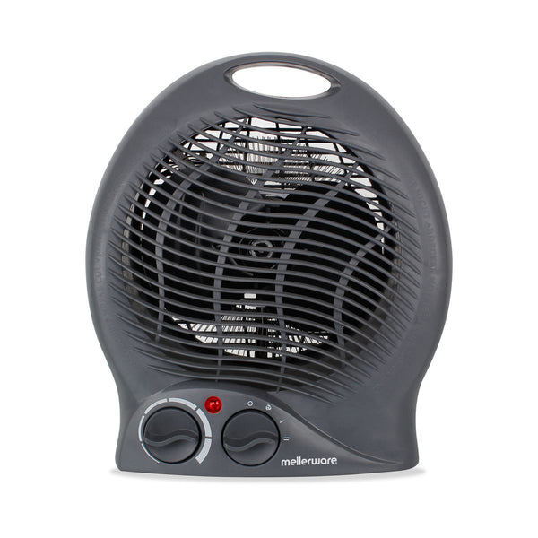 Mellerware Heater Floor Fan Plastic Graphite 2Heat Settings 2000W "Swiss"