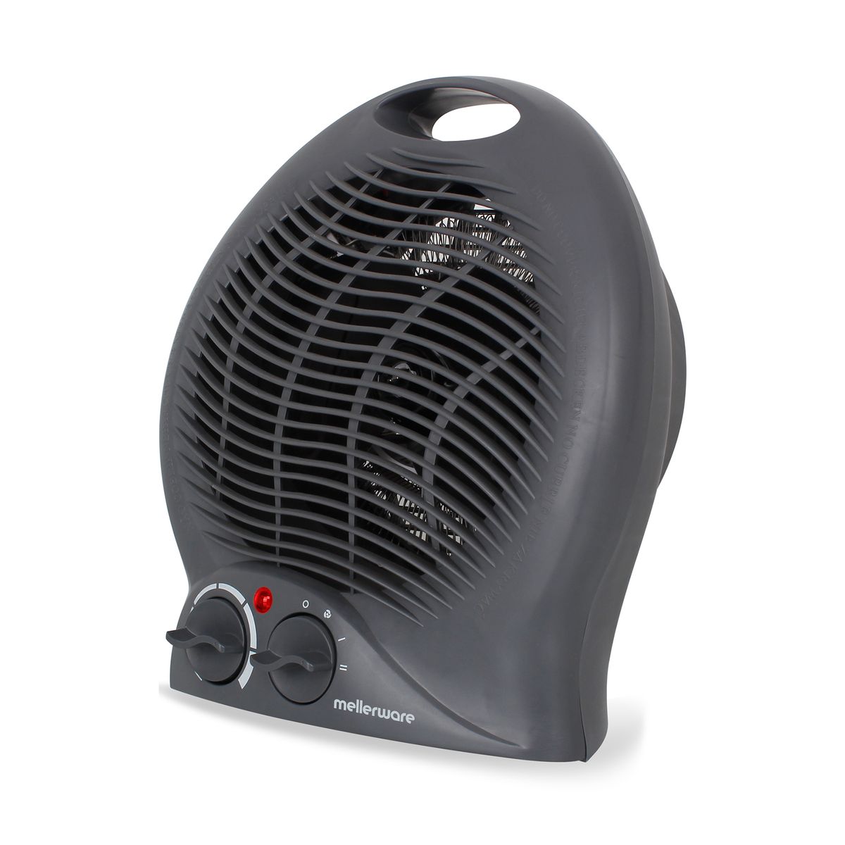 Mellerware Heater Floor Fan Plastic Graphite 2Heat Settings 2000W "Swiss"