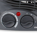 Mellerware Heater Floor Fan Plastic Graphite 2Heat Settings 2000W "Swiss"