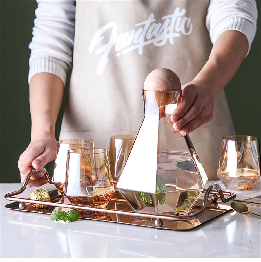 7 Pcs High Quality Elegant Crystalline Glass Ware_0