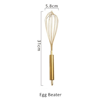 Gold Colander, Stainless Steel Spoon, Egg Separator