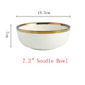 Ceramic Gold Plated Edge Tableware Set