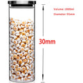 Glass Jar Container with Stainless Steel Cover for Cereals, Spices, Coffee etc
