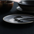 Black Ceramic Dinner Plate