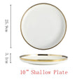 Ceramic Gold Plated Edge Tableware Set