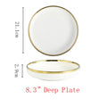 Ceramic Gold Plated Edge Tableware Set
