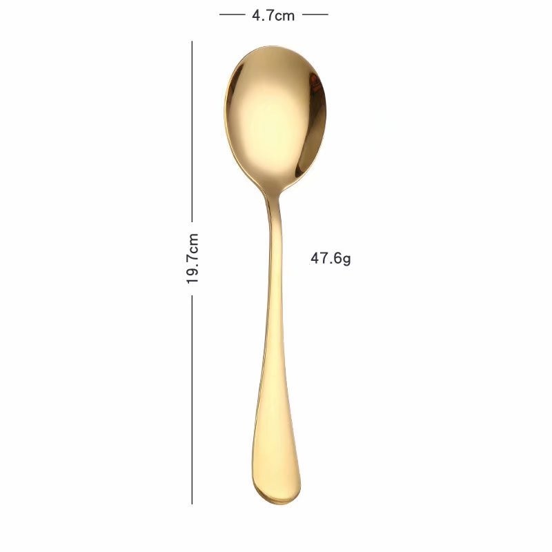 2Pcs Gold Stainless Steel Cutlery Set