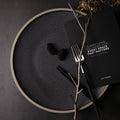 Black Ceramic Dinner Plate
