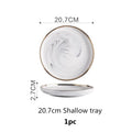 Gold Marble Ceramic Dishes