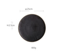 Black Ceramic Dinner Plate