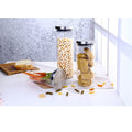 Glass Jar Container with Stainless Steel Cover for Cereals, Spices, Coffee etc