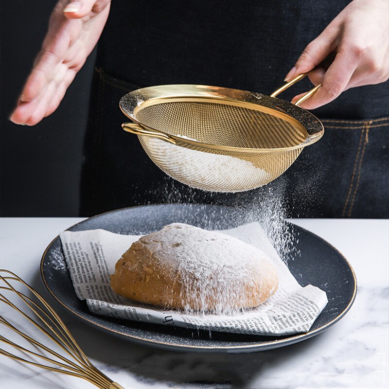 Gold Colander, Stainless Steel Spoon, Egg Separator