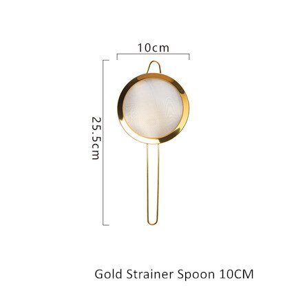Gold Colander, Stainless Steel Spoon, Egg Separator