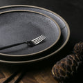 Black Ceramic Dinner Plate