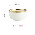 Ceramic Gold Plated Edge Tableware Set